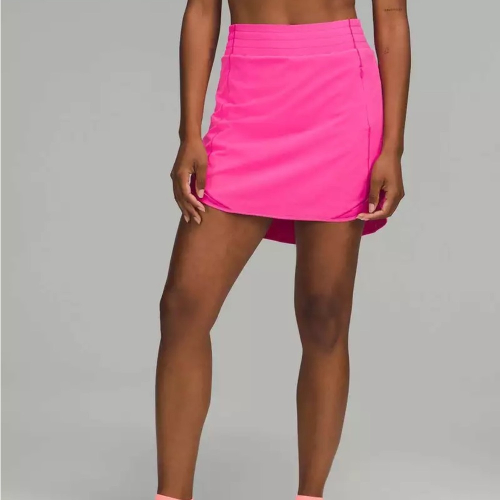 Lululemon Athletica Pink Asymmetrical Skater Skirt